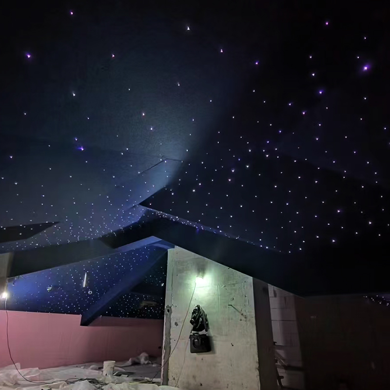 Сплошные цветные оптоволоконные акустические панели для современных отелей, дистанционное управление, окружающий звездный свет, растягивающийся графический дизайн Сплошные цветные оптоволоконные акустические панели для современных отелей, дистанционное управление, окружающий звездный свет, растягивающийся графический дизайн