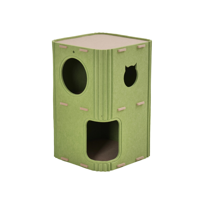 Экологичная кровать для кошек с акустической панелью, современный дизайн со звукопоглощающими шумопоглощающими функциями, простая установка, устойчивая к царапинам поверхность для кошек, экологически чистые материалы, уютное убежище для домашних животных, идеально подходит для чувствительных к шуму кошек, прочный приют для кошек